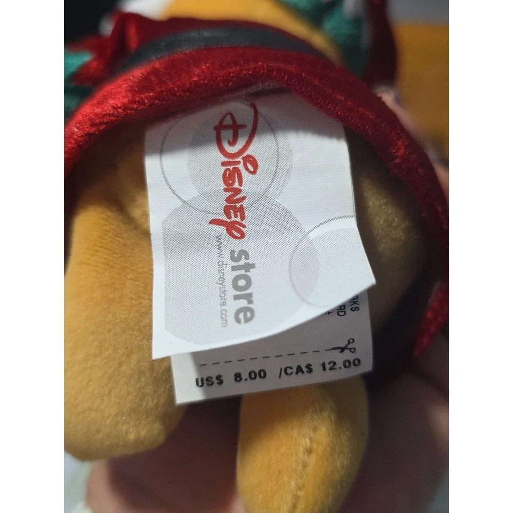 Vintage 2001 Disney Store Winnie the Pooh Santa Claus Bean‎ Bag Plush Christmas